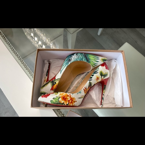 Christian Louboutin Pigalle Follies 100 Calf Hawaii - Picture 2 of 12